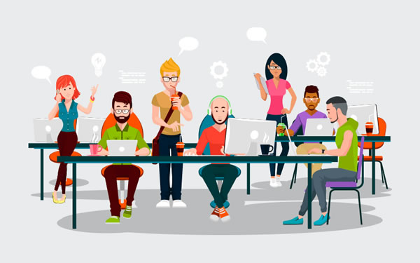 Our dedicated IT team collaborating